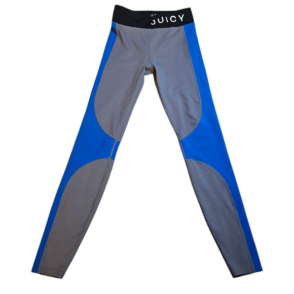 Juicy Couture Sport XS High Waisted Gray and Blue Ankle Length Leggings - Picture 2 of 5